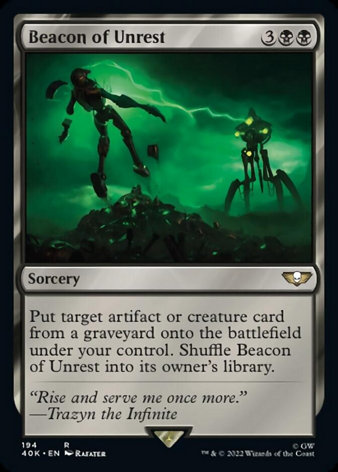 Beacon of Unrest (Surge Foil) [Warhammer 40,000] MTG Single Magic: The Gathering    | Red Claw Gaming