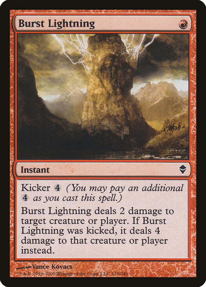 Burst Lightning [Zendikar] MTG Single Magic: The Gathering    | Red Claw Gaming
