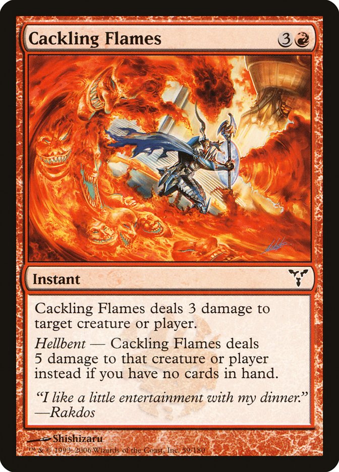 Cackling Flames [Dissension] MTG Single Magic: The Gathering    | Red Claw Gaming