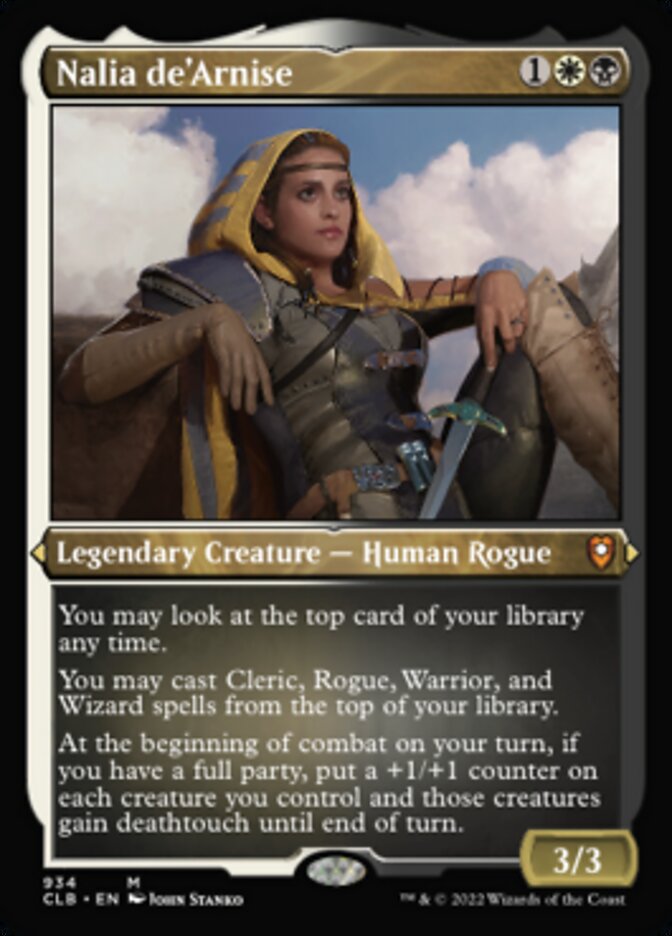 Nalia de'Arnise (Display Commander) (Foil Etched) [Commander Legends: Battle for Baldur's Gate] MTG Single Magic: The Gathering    | Red Claw Gaming