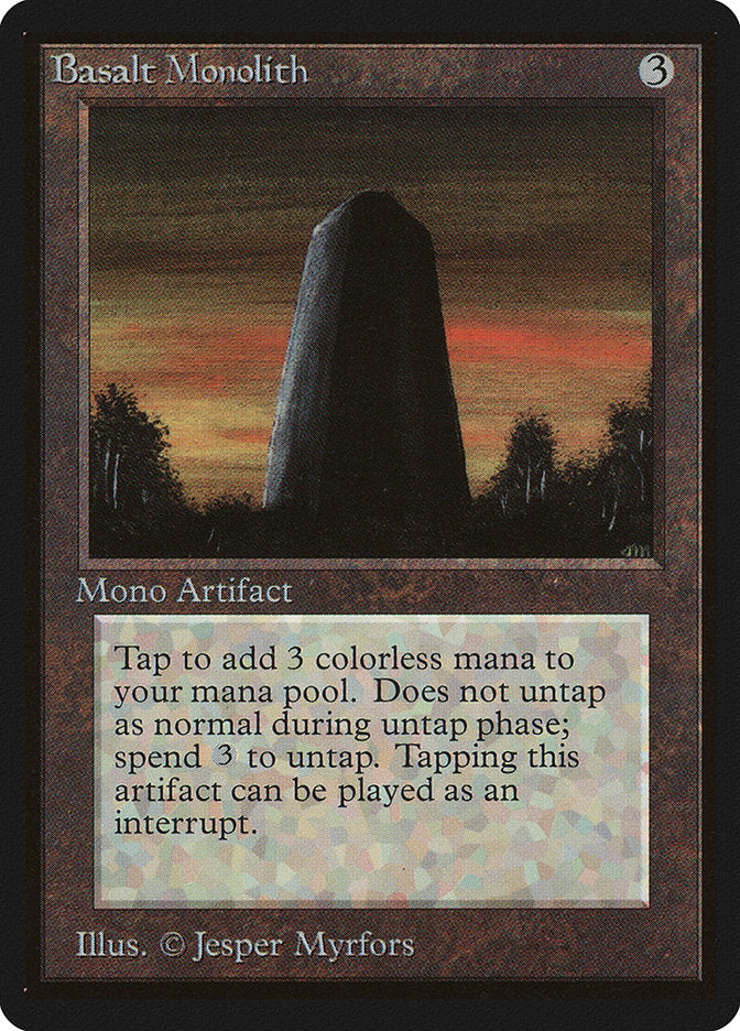 Basalt Monolith [Beta Edition] MTG Single Magic: The Gathering    | Red Claw Gaming