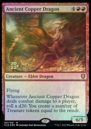Ancient Copper Dragon [Commander Legends: Battle for Baldur's Gate Prerelease Promos] MTG Single Magic: The Gathering    | Red Claw Gaming