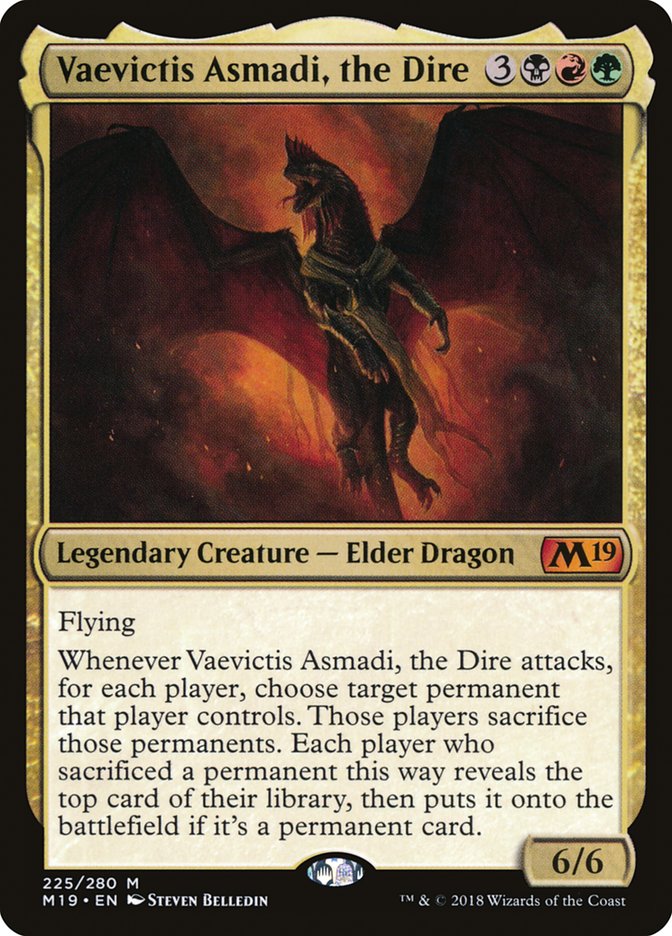 Vaevictis Asmadi, the Dire [Core Set 2019] MTG Single Magic: The Gathering    | Red Claw Gaming