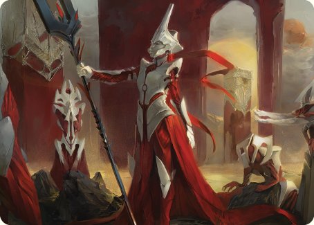 Porcelain Zealot Art Card [Phyrexia: All Will Be One Art Series] MTG Single Magic: The Gathering    | Red Claw Gaming
