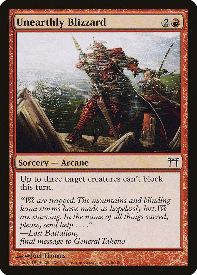 Unearthly Blizzard [Champions of Kamigawa] MTG Single Magic: The Gathering    | Red Claw Gaming