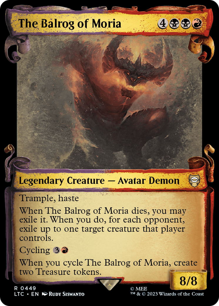 The Balrog of Moria [The Lord of the Rings: Tales of Middle-Earth Commander Showcase Scrolls] MTG Single Magic: The Gathering    | Red Claw Gaming
