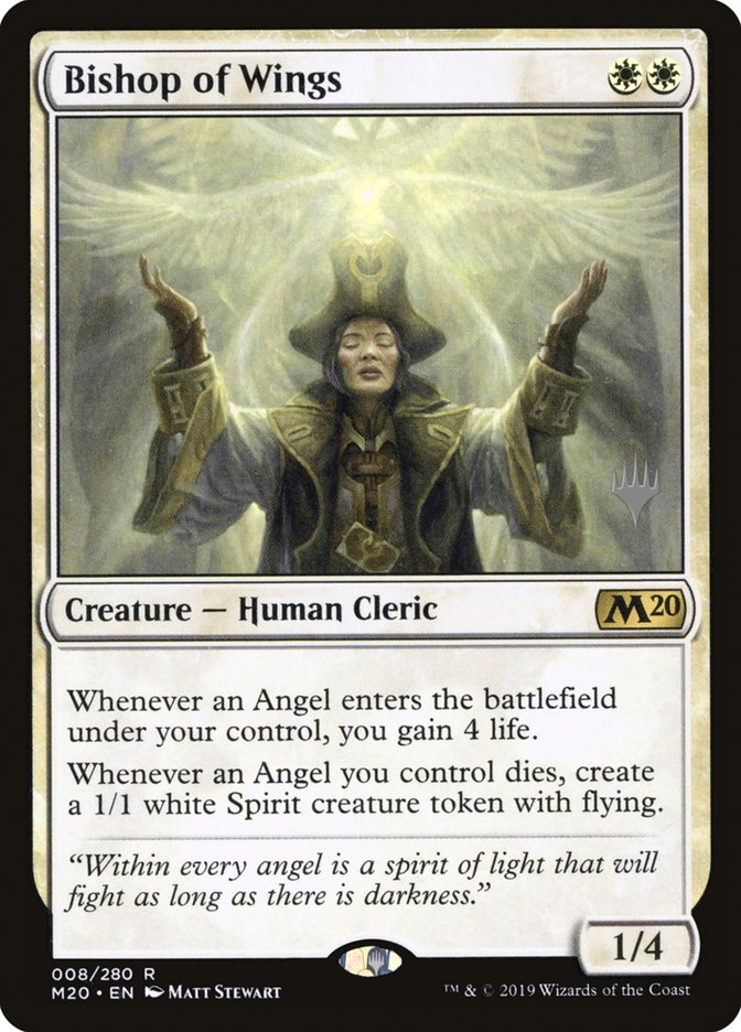 Bishop of Wings (Promo Pack) [Core Set 2020 Promos] MTG Single Magic: The Gathering    | Red Claw Gaming