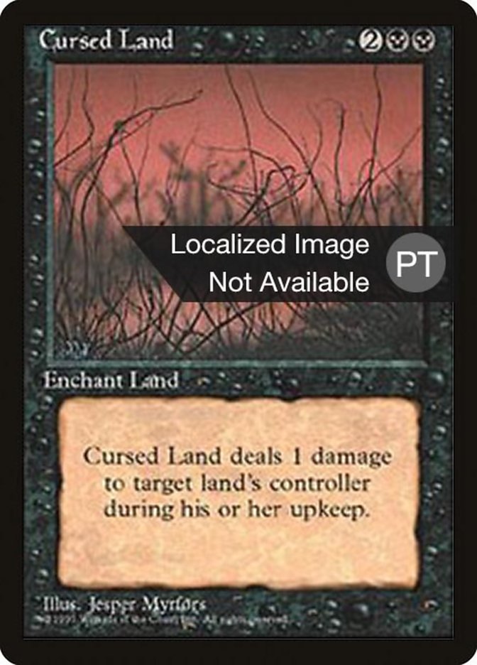 Cursed Land [Fourth Edition (Foreign Black Border)] MTG Single Magic: The Gathering    | Red Claw Gaming