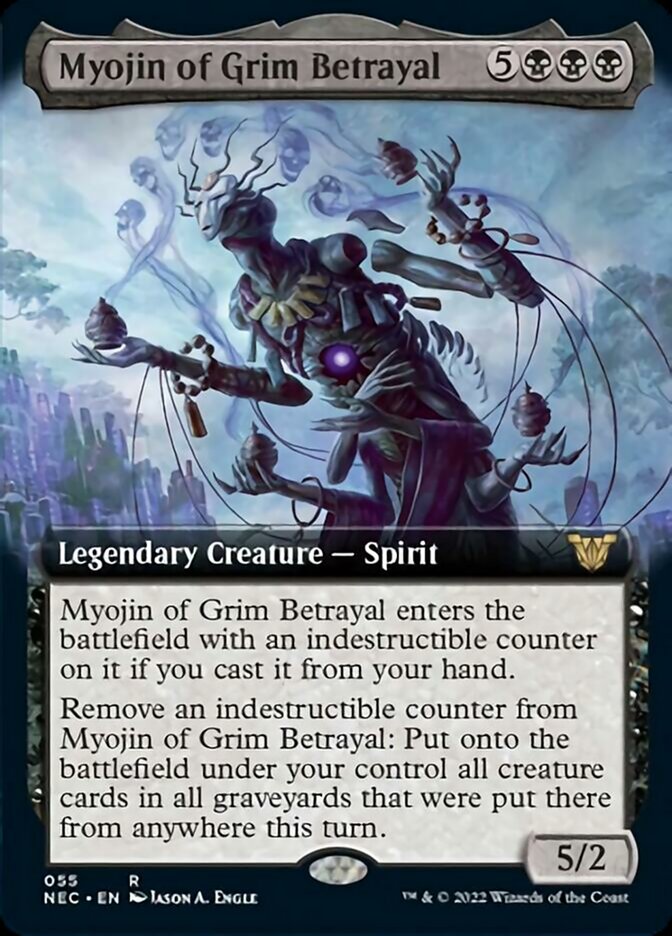 Myojin of Grim Betrayal (Extended Art) [Kamigawa: Neon Dynasty Commander] MTG Single Magic: The Gathering    | Red Claw Gaming