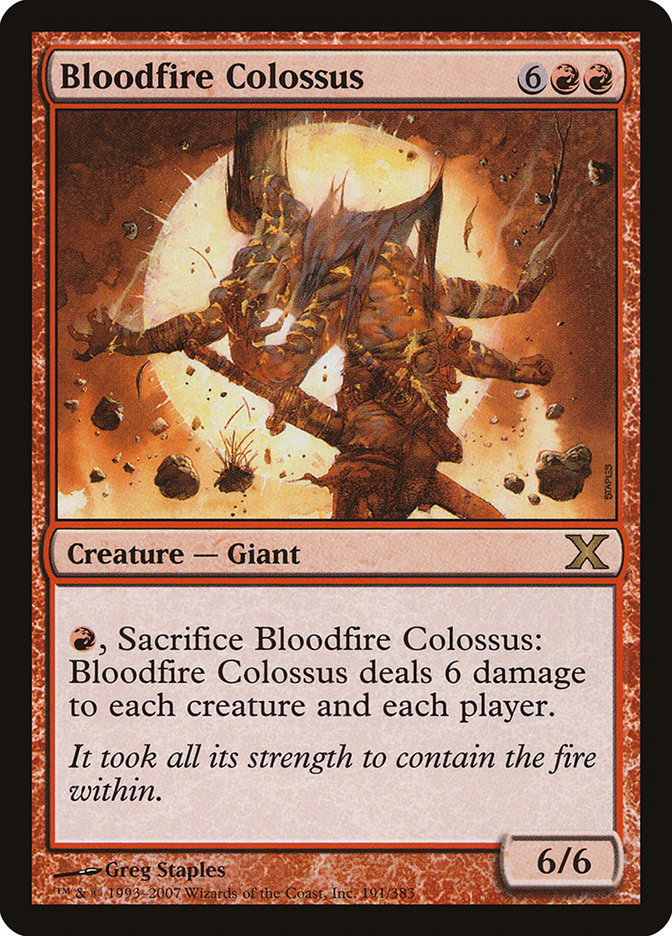Bloodfire Colossus [Tenth Edition] MTG Single Magic: The Gathering    | Red Claw Gaming