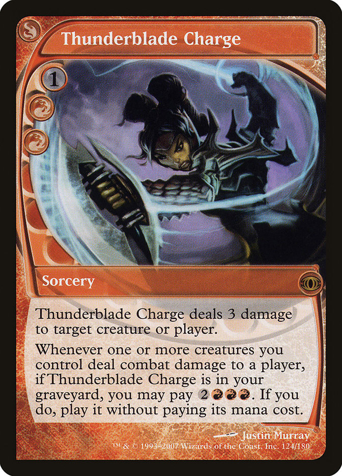 Thunderblade Charge [Future Sight] MTG Single Magic: The Gathering    | Red Claw Gaming
