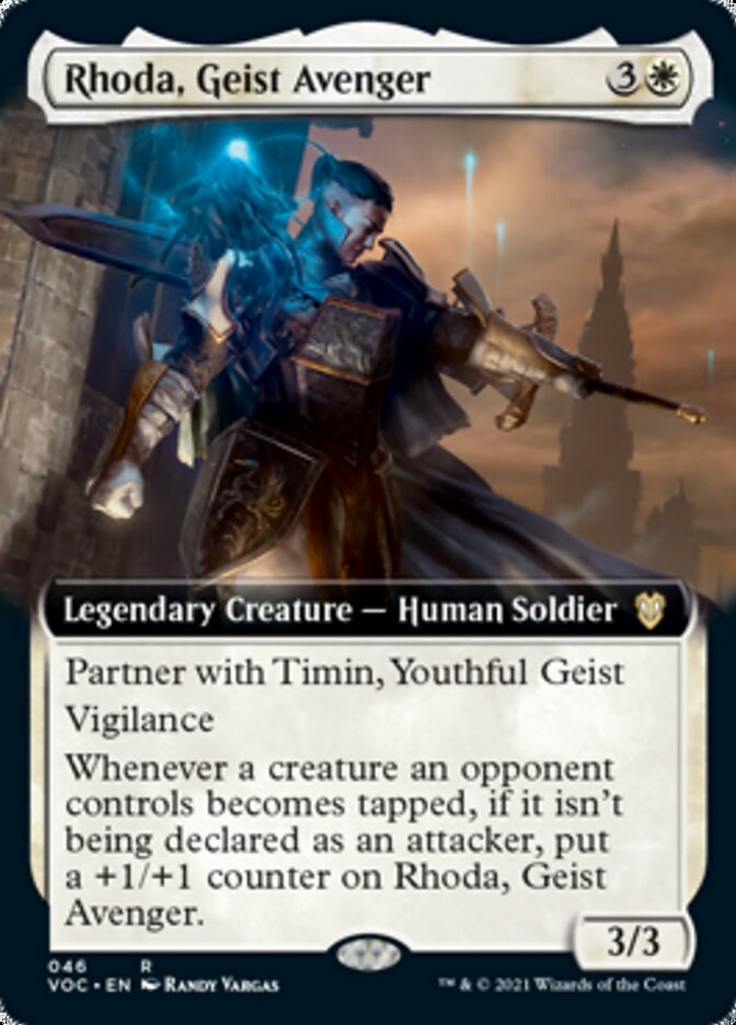 Rhoda, Geist Avenger (Extended Art) [Innistrad: Crimson Vow Commander] MTG Single Magic: The Gathering    | Red Claw Gaming