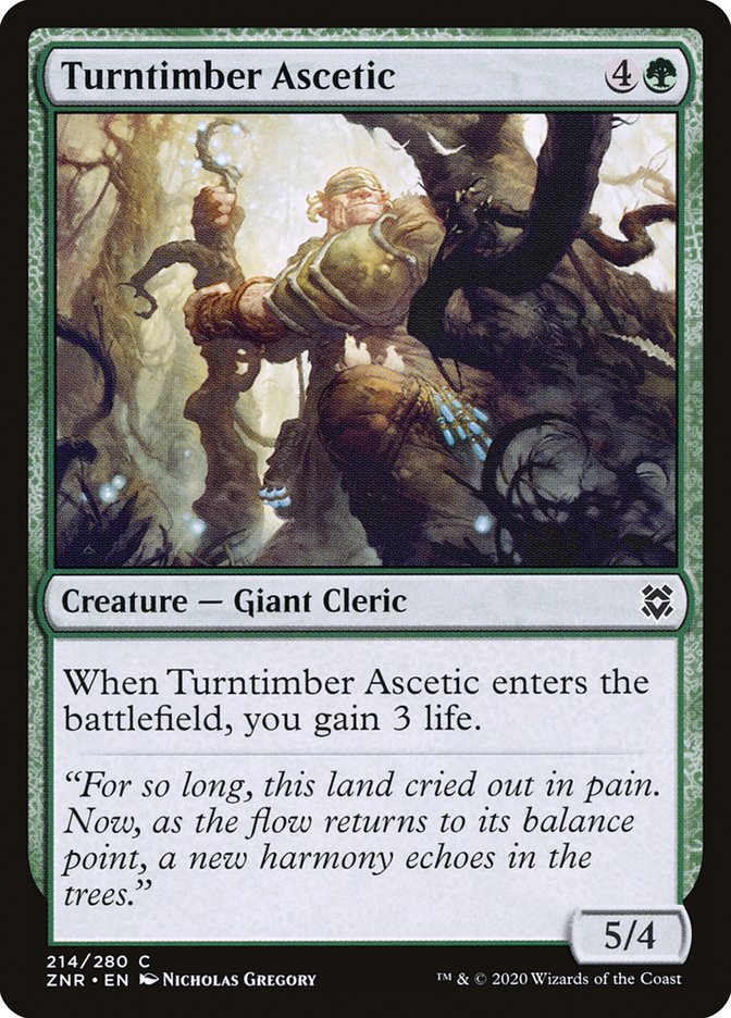 Turntimber Ascetic [Zendikar Rising] MTG Single Magic: The Gathering    | Red Claw Gaming