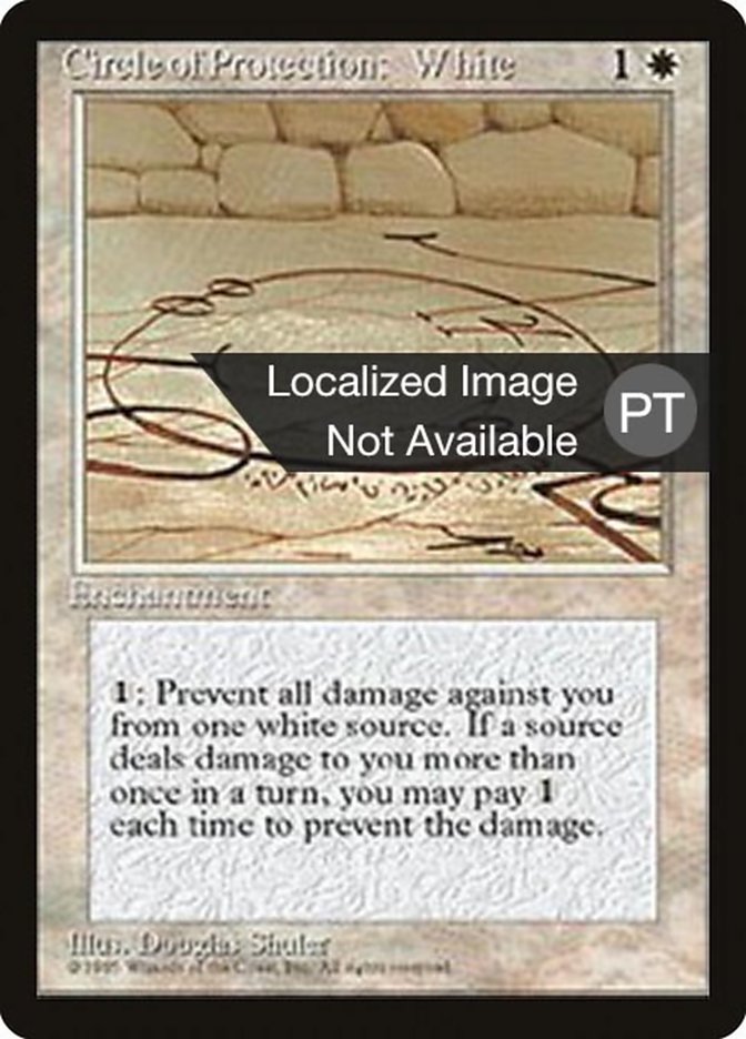 Circle of Protection: White [Fourth Edition (Foreign Black Border)] MTG Single Magic: The Gathering    | Red Claw Gaming