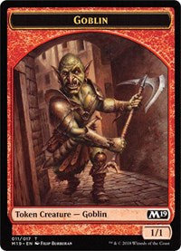 Goblin // Thopter Double-Sided Token (Game Night) [Core Set 2019 Tokens] MTG Single Magic: The Gathering    | Red Claw Gaming