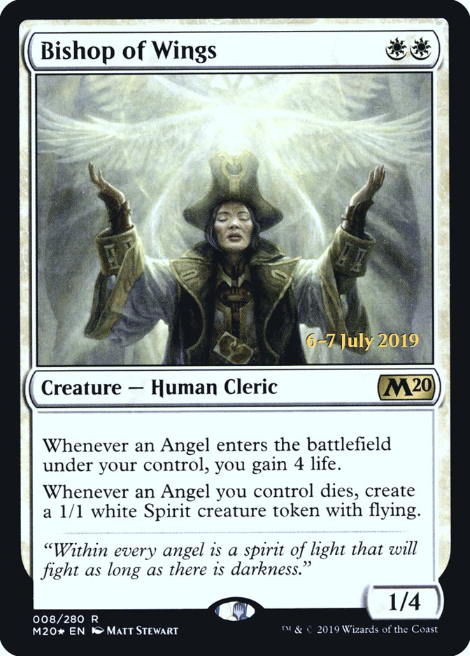 Bishop of Wings [Core Set 2020 Prerelease Promos] MTG Single Magic: The Gathering    | Red Claw Gaming
