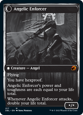 Enduring Angel // Angelic Enforcer [Innistrad: Double Feature] MTG Single Magic: The Gathering    | Red Claw Gaming