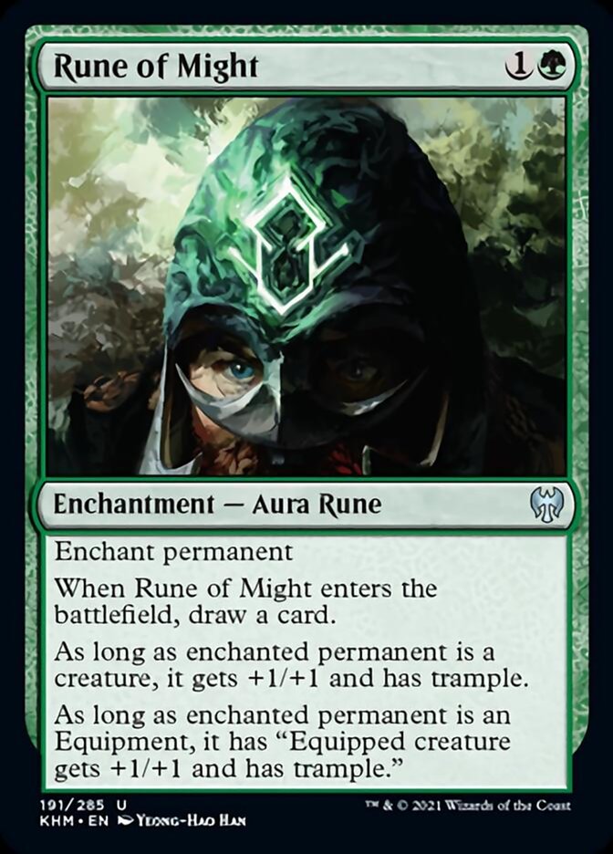 Rune of Might [Kaldheim] MTG Single Magic: The Gathering    | Red Claw Gaming