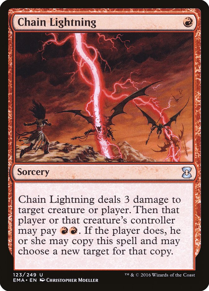 Chain Lightning [Eternal Masters] MTG Single Magic: The Gathering    | Red Claw Gaming