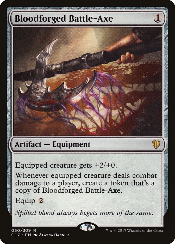 Bloodforged Battle-Axe [Commander 2017] MTG Single Magic: The Gathering    | Red Claw Gaming