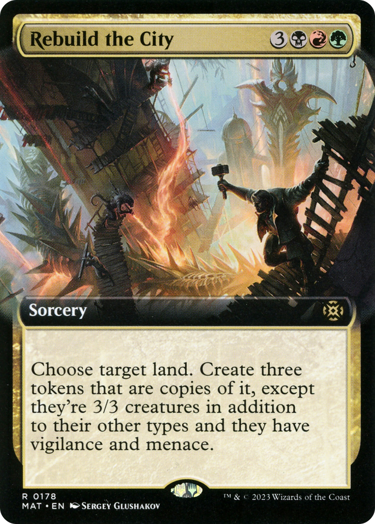Rebuild the City (Extended Art) [March of the Machine: The Aftermath] MTG Single Magic: The Gathering    | Red Claw Gaming