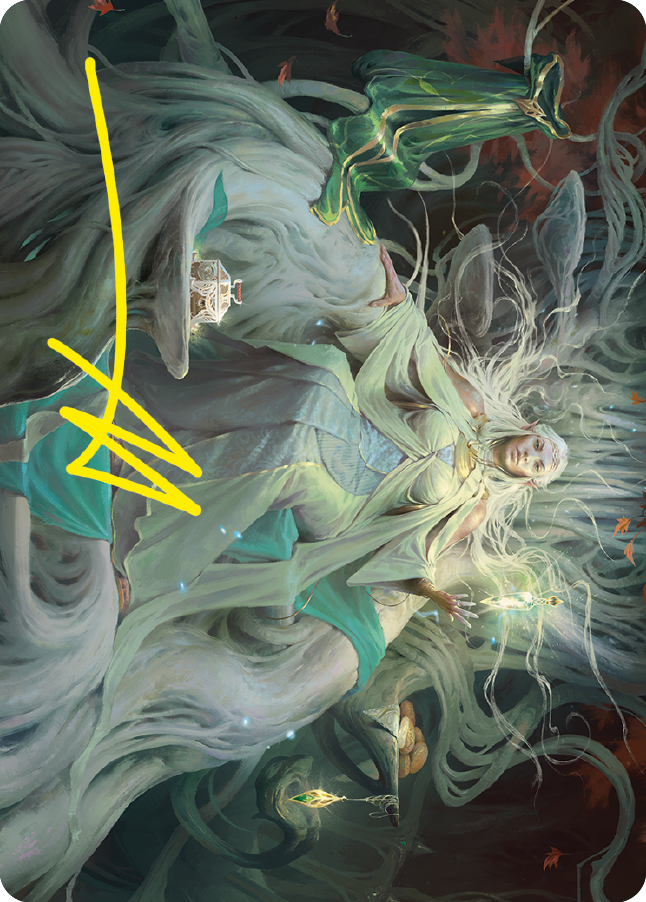 Galadriel, Gift-Giver Art Card (Gold-Stamped Signature) [The Lord of the Rings: Tales of Middle-earth Art Series] MTG Single Magic: The Gathering    | Red Claw Gaming
