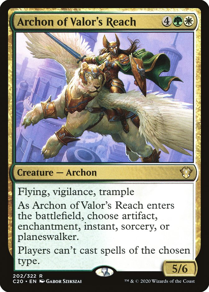 Archon of Valor's Reach [Commander 2020] MTG Single Magic: The Gathering    | Red Claw Gaming