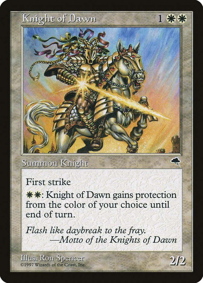 Knight of Dawn [Tempest] MTG Single Magic: The Gathering    | Red Claw Gaming