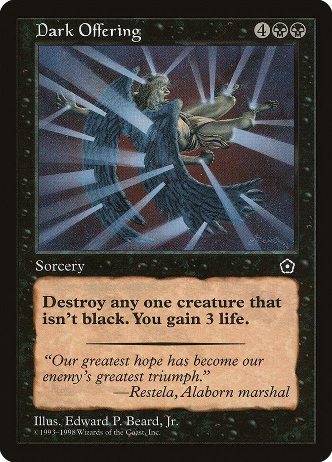 Dark Offering [Portal Second Age] MTG Single Magic: The Gathering    | Red Claw Gaming