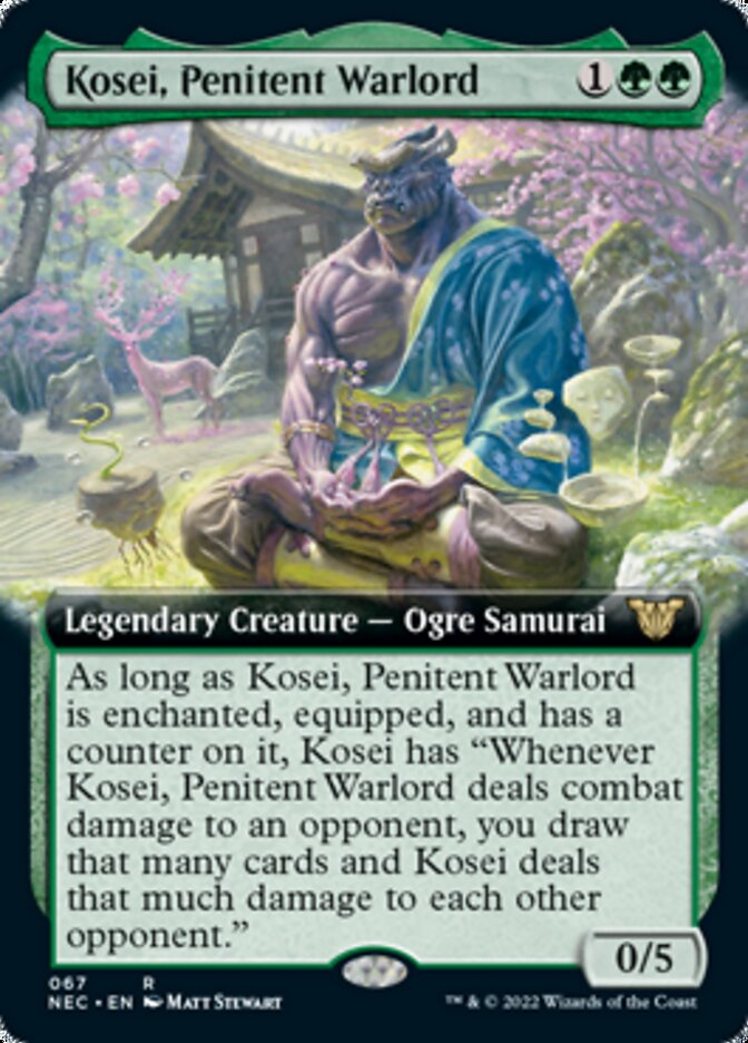 Kosei, Penitent Warlord (Extended Art) [Kamigawa: Neon Dynasty Commander] MTG Single Magic: The Gathering    | Red Claw Gaming