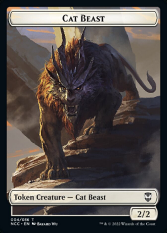 Soldier (09) // Cat Beast Double-Sided Token [Streets of New Capenna Commander Tokens] MTG Single Magic: The Gathering    | Red Claw Gaming
