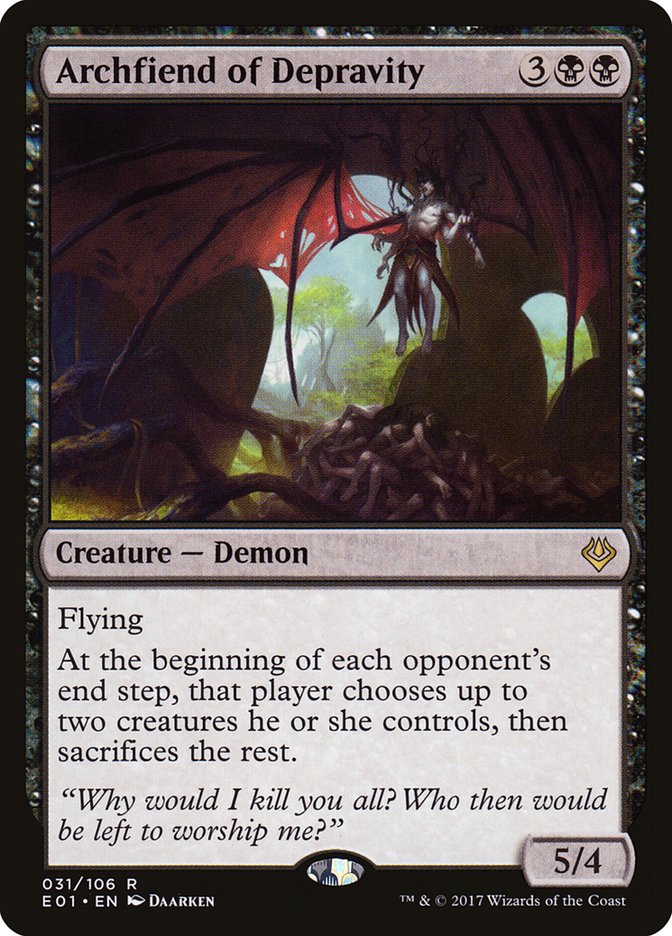 Archfiend of Depravity [Archenemy: Nicol Bolas] MTG Single Magic: The Gathering    | Red Claw Gaming