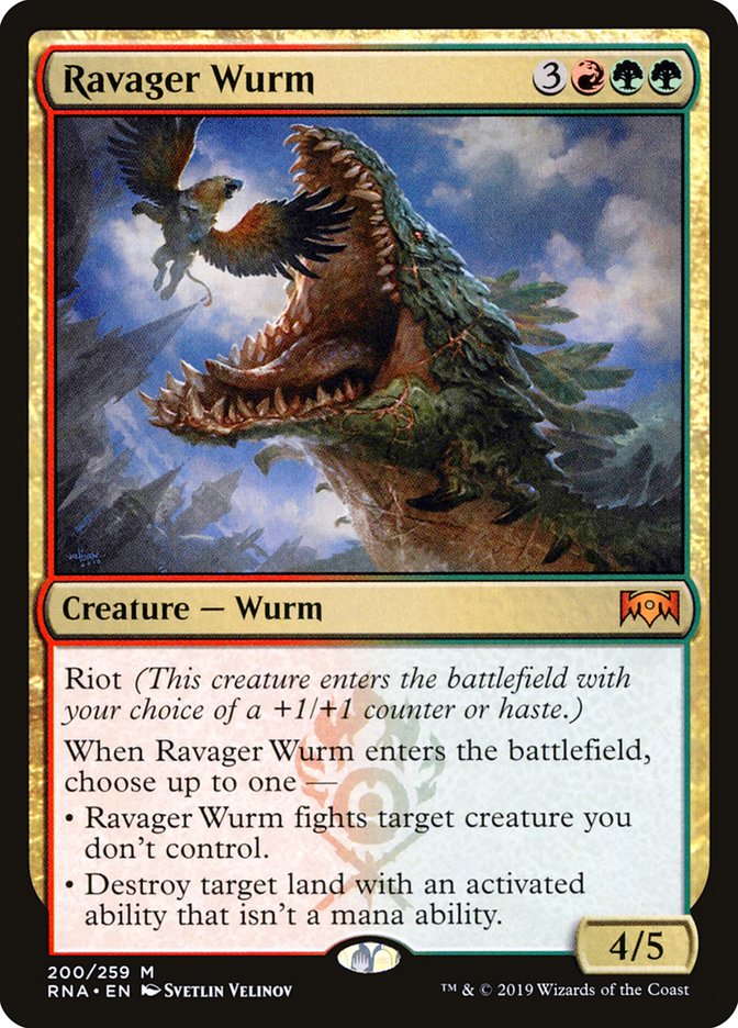 Ravager Wurm [Ravnica Allegiance] MTG Single Magic: The Gathering    | Red Claw Gaming