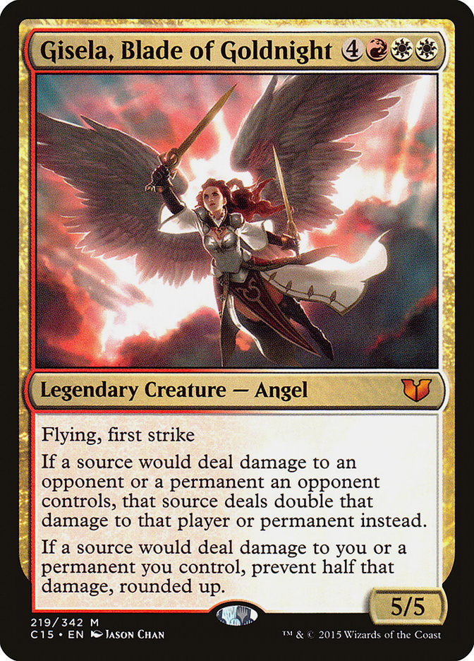 Gisela, Blade of Goldnight [Commander 2015] MTG Single Magic: The Gathering    | Red Claw Gaming