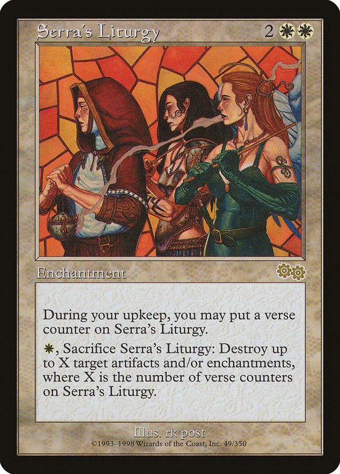 Serra's Liturgy [Urza's Saga] MTG Single Magic: The Gathering    | Red Claw Gaming