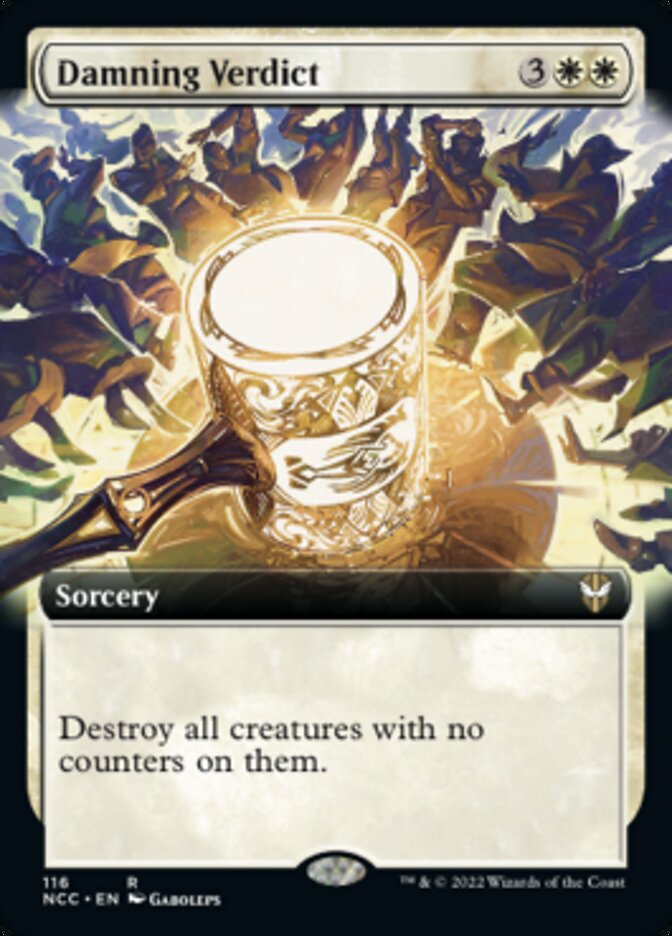 Damning Verdict (Extended Art) [Streets of New Capenna Commander] MTG Single Magic: The Gathering    | Red Claw Gaming