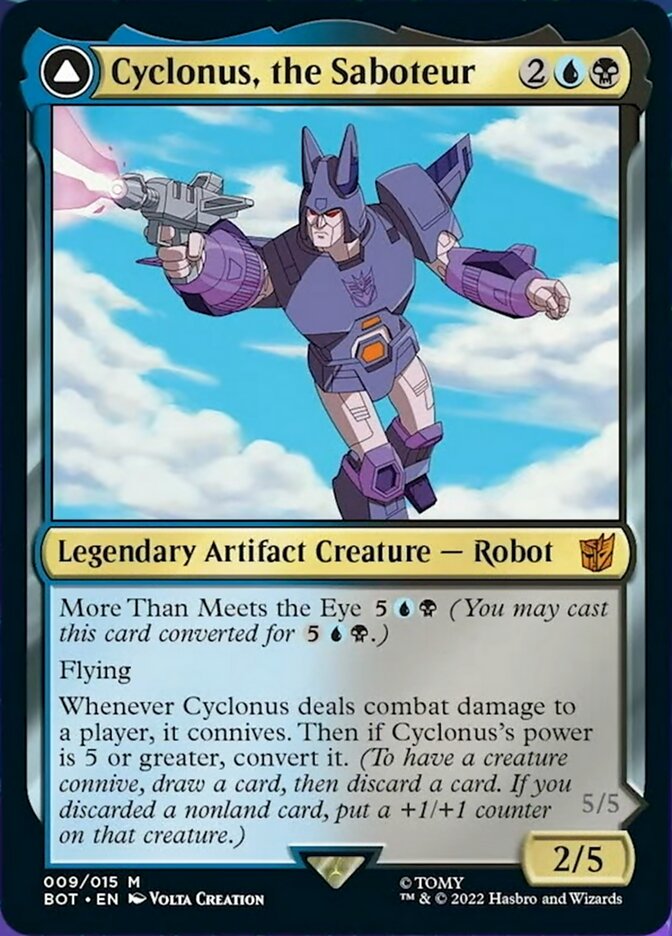 Cyclonus, the Saboteur // Cyclonus, Cybertronian Fighter [Transformers] MTG Single Magic: The Gathering    | Red Claw Gaming