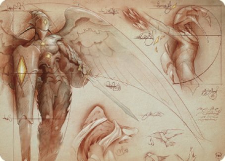 Platinum Angel Art Card [The Brothers' War Art Series] MTG Single Magic: The Gathering    | Red Claw Gaming
