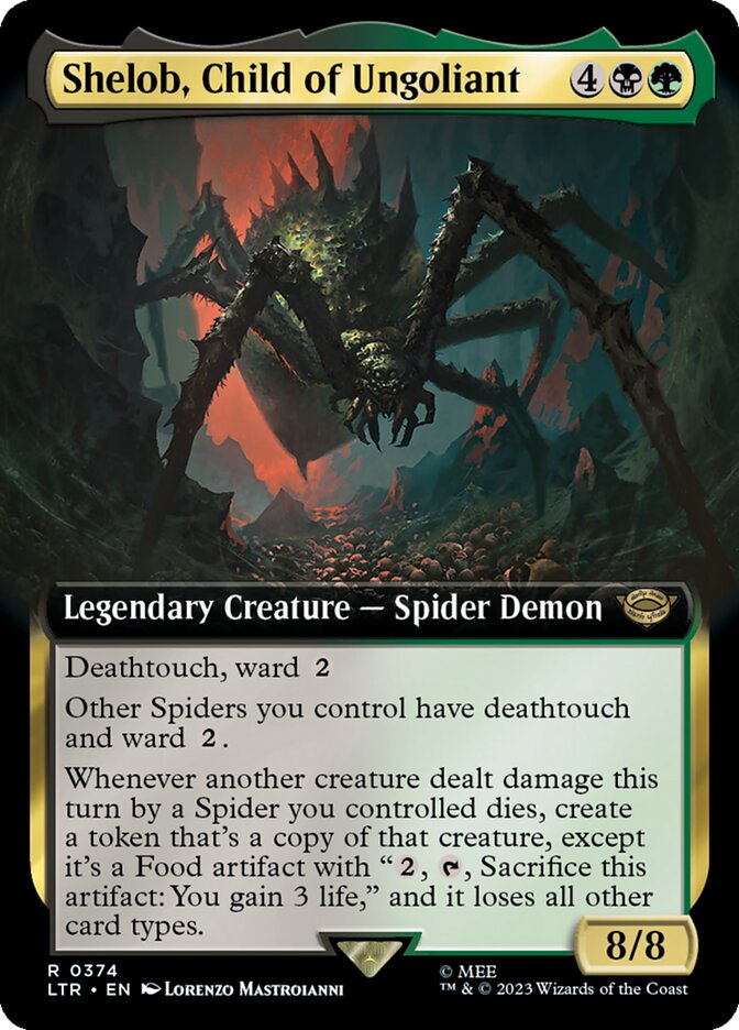 Shelob, Child of Ungoliant (Extended Art) [The Lord of the Rings: Tales of Middle-Earth] MTG Single Magic: The Gathering    | Red Claw Gaming
