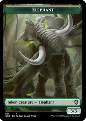 Human Soldier // Elephant Double-Sided Token [Phyrexia: All Will Be One Commander Tokens] MTG Single Magic: The Gathering    | Red Claw Gaming