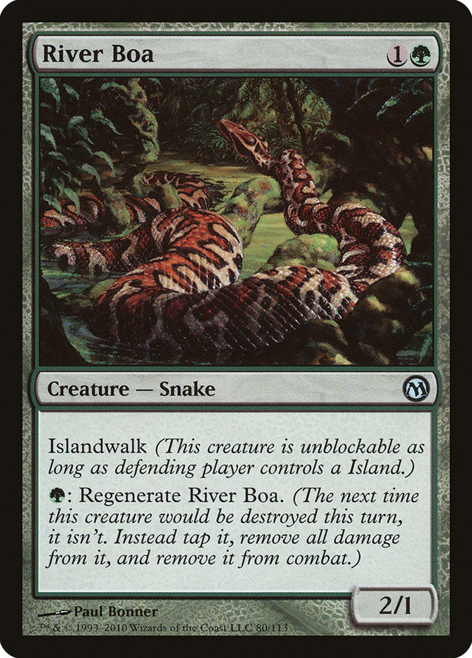 River Boa [Duels of the Planeswalkers] MTG Single Magic: The Gathering    | Red Claw Gaming