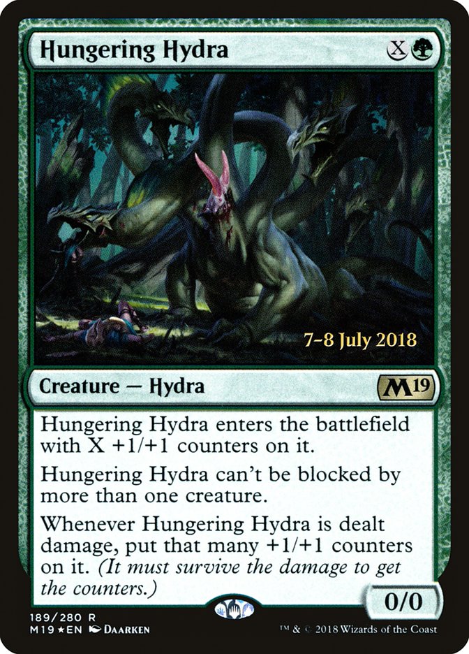 Hungering Hydra [Core Set 2019 Prerelease Promos] MTG Single Magic: The Gathering    | Red Claw Gaming