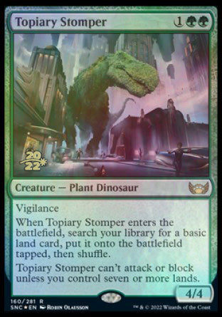 Topiary Stomper [Streets of New Capenna Prerelease Promos] MTG Single Magic: The Gathering    | Red Claw Gaming