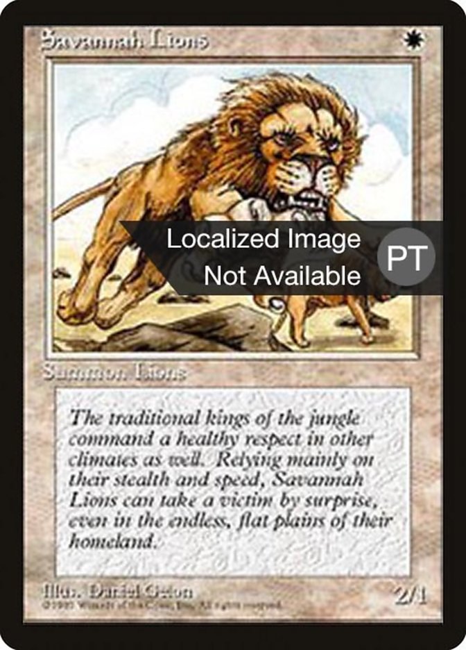 Savannah Lions [Fourth Edition (Foreign Black Border)] MTG Single Magic: The Gathering    | Red Claw Gaming