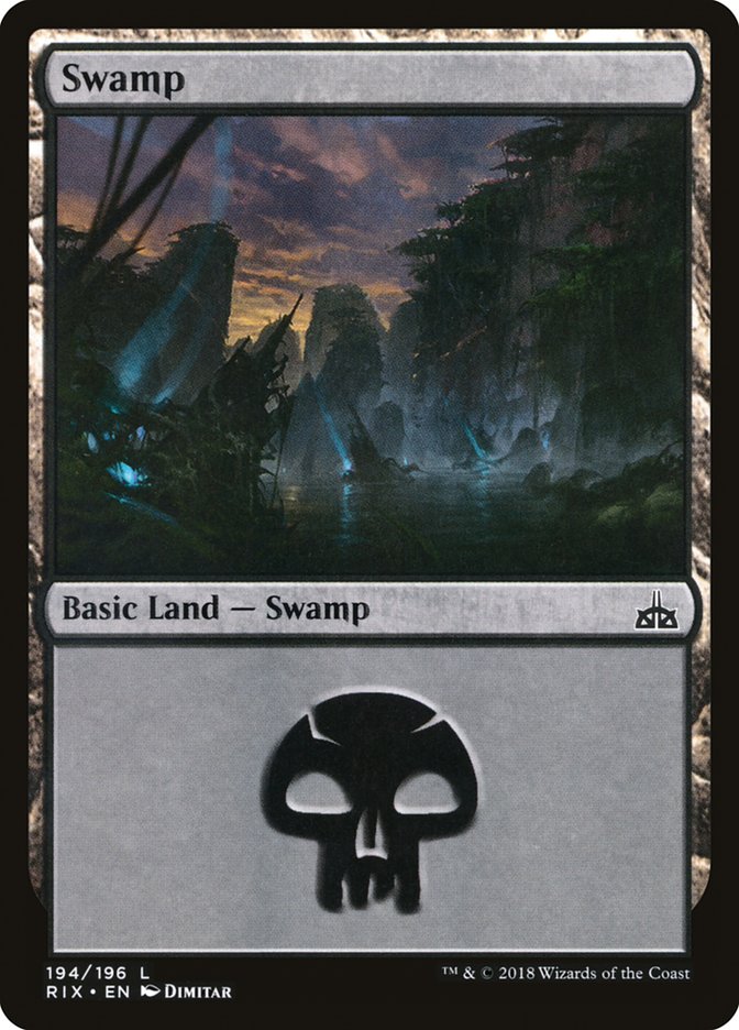 Swamp (194) [Rivals of Ixalan] MTG Single Magic: The Gathering    | Red Claw Gaming