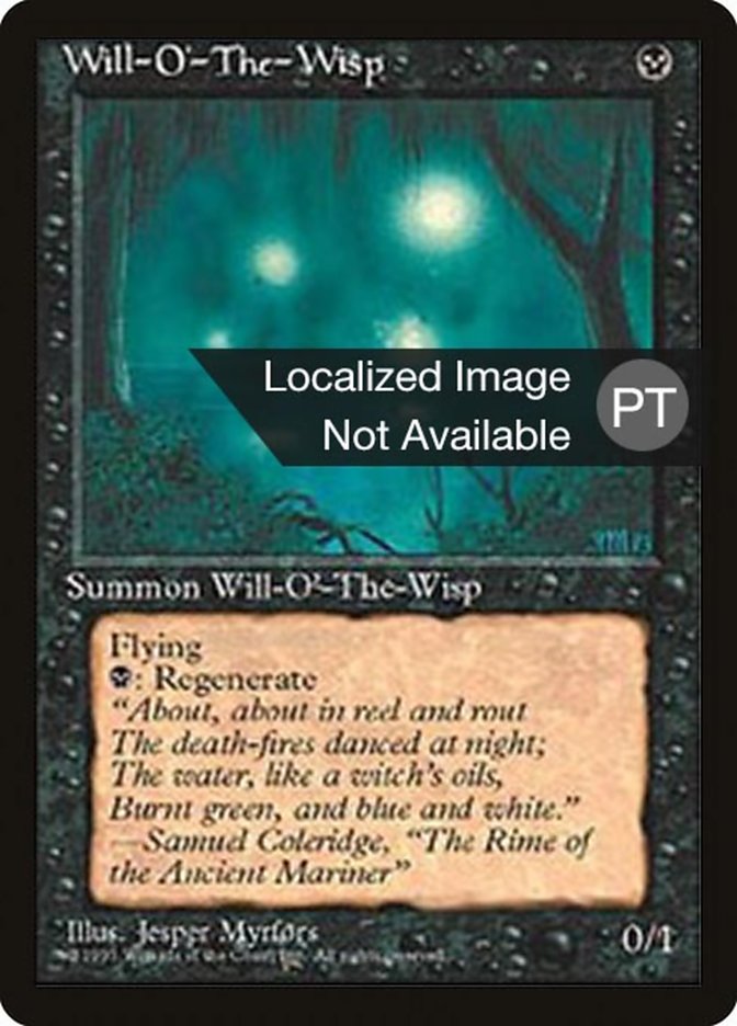 Will-o'-the-Wisp [Fourth Edition (Foreign Black Border)] MTG Single Magic: The Gathering    | Red Claw Gaming