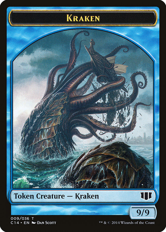 Kraken // Zombie (011/036) Double-Sided Token [Commander 2014 Tokens] MTG Single Magic: The Gathering    | Red Claw Gaming