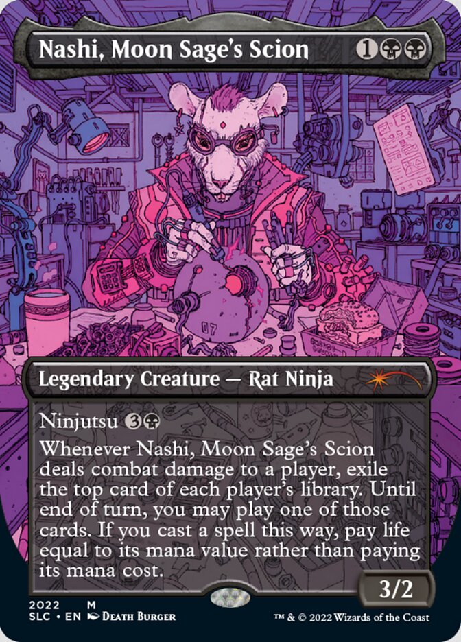 Nashi, Moon Sage's Scion (Borderless) [Secret Lair 30th Anniversary Countdown Kit] MTG Single Magic: The Gathering    | Red Claw Gaming