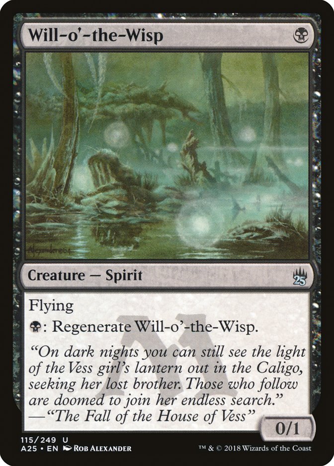 Will-o'-the-Wisp [Masters 25] MTG Single Magic: The Gathering    | Red Claw Gaming