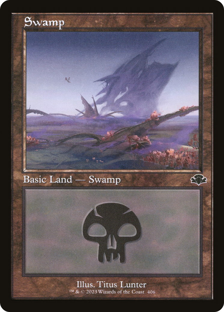 Swamp (406) (Retro) [Dominaria Remastered] MTG Single Magic: The Gathering    | Red Claw Gaming